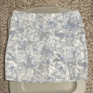Nasty Gal Blue and Grey Paisley Mini Skirt (NWT)